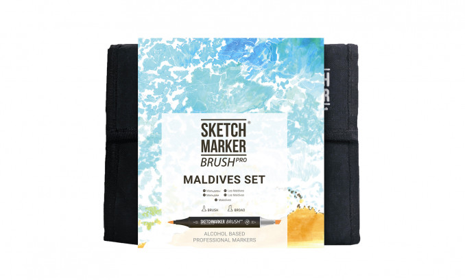 Набор BRUSH PRO 36 MALDIVES SET - МАЛЬДИВЫ (36 маркеров в сумке)